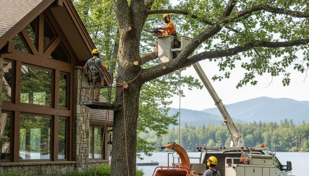 Tree service crew in Spokane, WA providing professional tree removal and trimming services